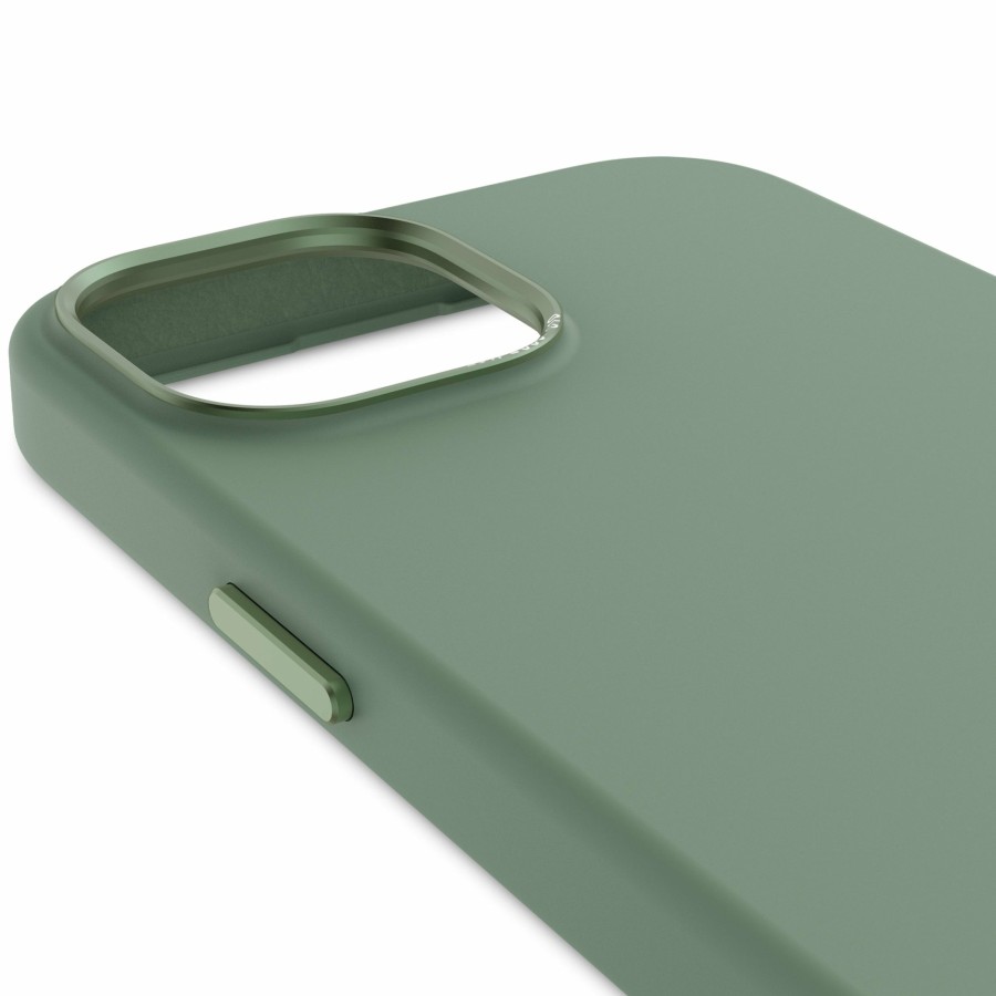 Iphone 15-Serie | Decoded Antimikrobielle Silikon-Ruckseite - Sage Leaf Green