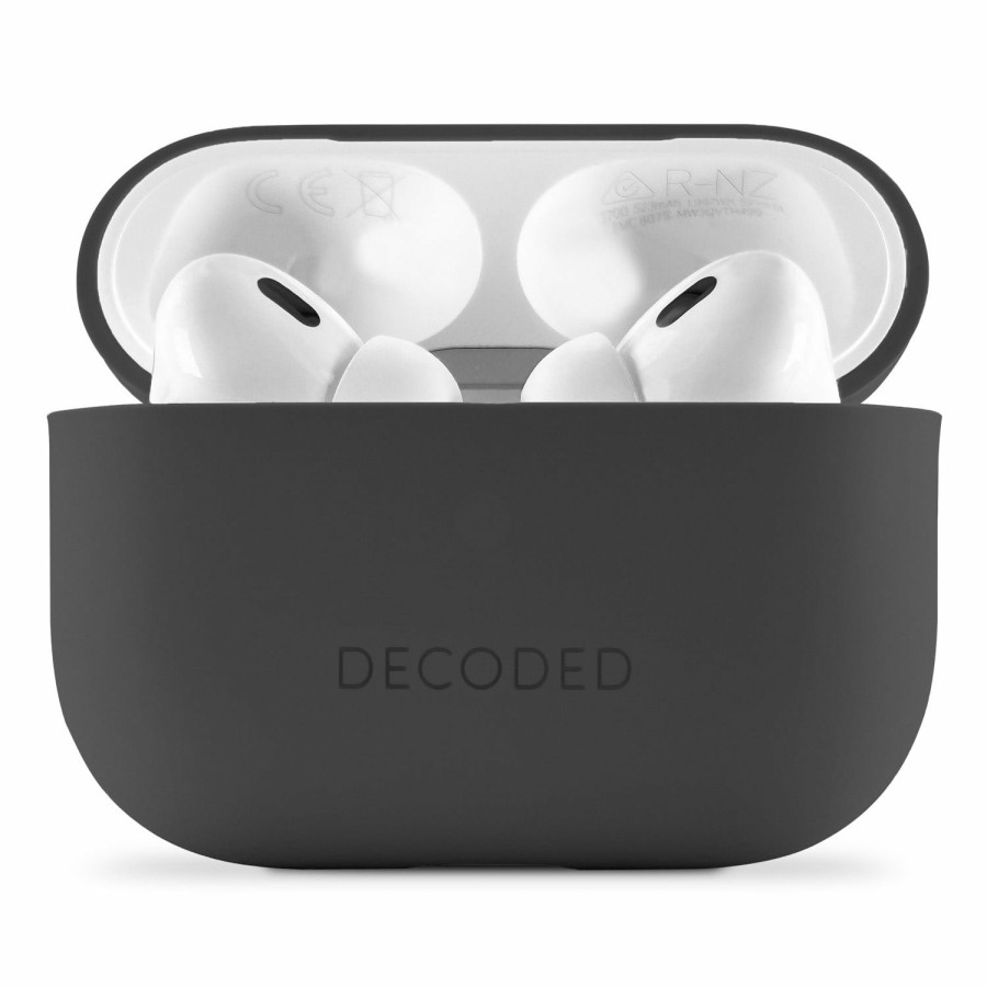 Airpods Cases | Decoded Silikon Aircase Pro 1 & 2 - Holzkohle